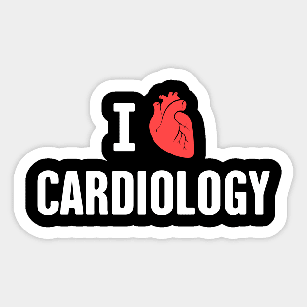 I Love Cardiology - Cardiologist Sticker by MeatMan